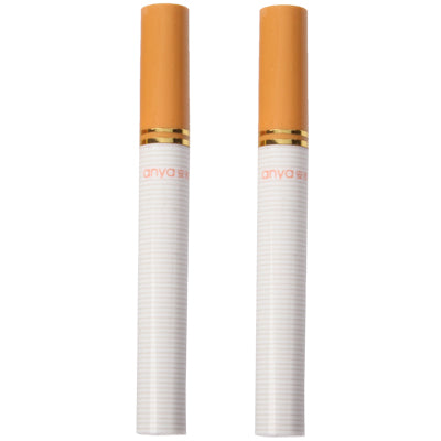 2 PCS Portable Cigarette Design Toothpick Holders Toothpicks Extinguishers Toothpicks Tubes(White)