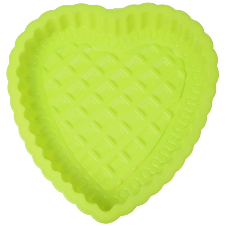 Heart Shape Silica Cake Mold with Grid Pattern