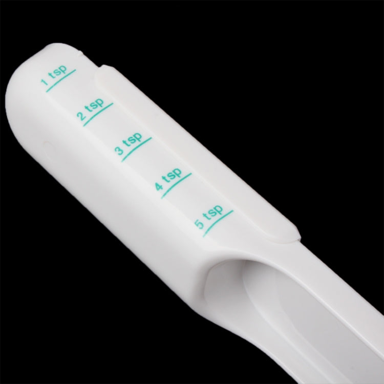 Kitchen Item Adjustable Measure Tea Spoon(White)