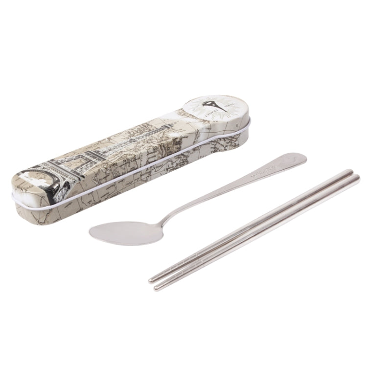 3 in 1 Portable Travel Tableware Set / Chopsticks + Spoon + Storage Case Container