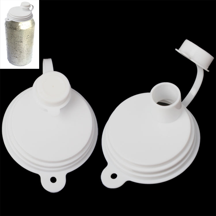 2 PCS Practical Coke Can Lid with Spout(White)