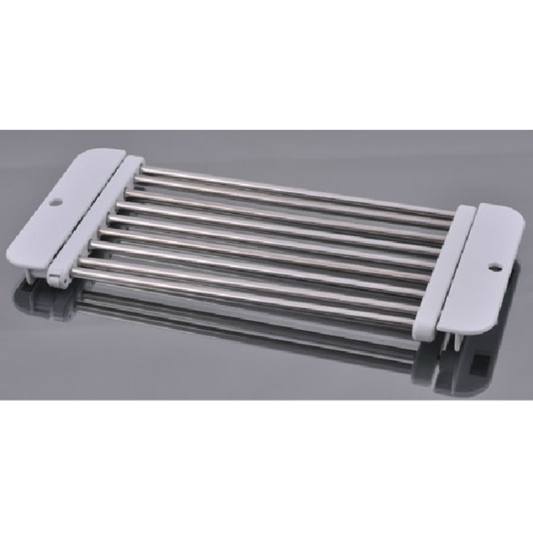 Extendable Stainless Steel Drain Rack Dish Drainer For Kitchen Use(White)