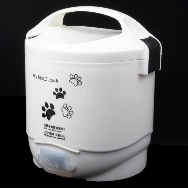 Multifunctional Cute Cat Pattern Mini Rice Cooker Cooking Heat Non-Stick Pan Liner(White)