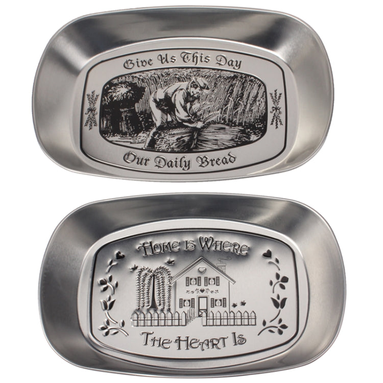 Stainless Steel Multi-purpose Tray Fruit Bowl Dessert Plate (Random Delivery)