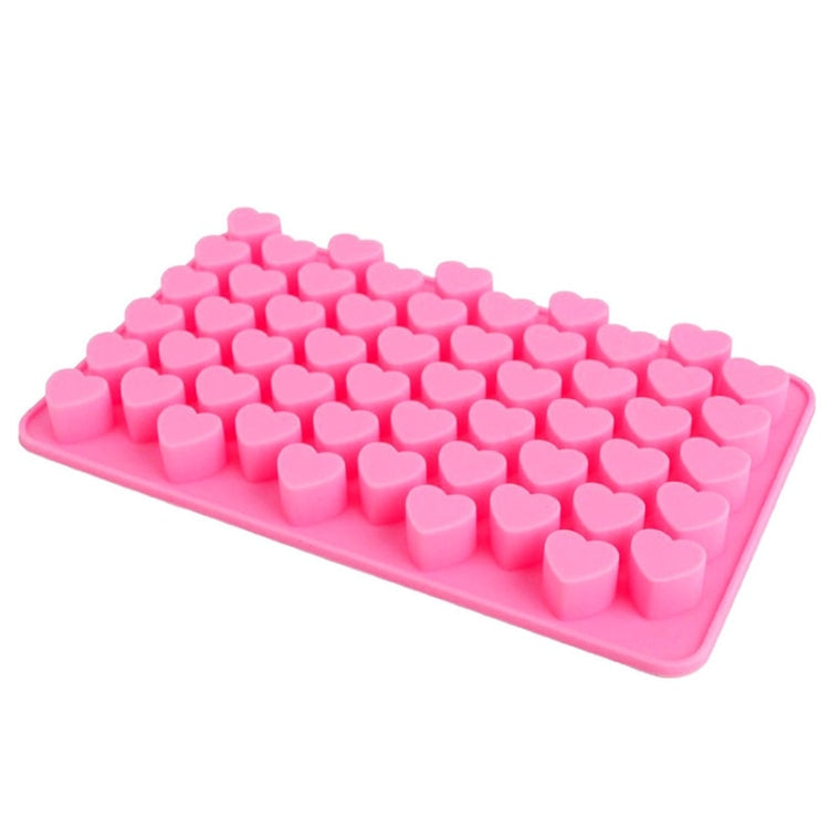 Creative Heart Shape 55-Grid Ice Cube Tray(Pink)