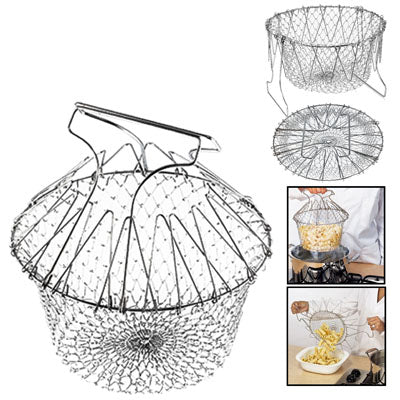 Chef Buddy Stainless Steel Steam / Fry / Wash Strain Basket