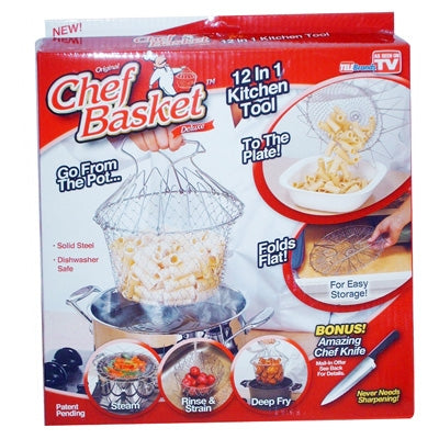 Chef Buddy Stainless Steel Steam / Fry / Wash Strain Basket