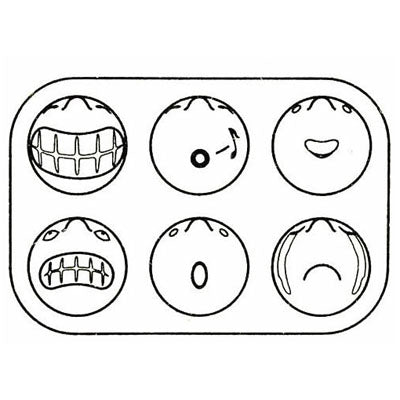 Silicone Mr.P Face Expression Ice Cube Tray (Random Color Delivery)