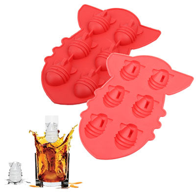Cool BOMB 3D Shape 6-Grid Ice Cube Tray (Random Color Delivery)