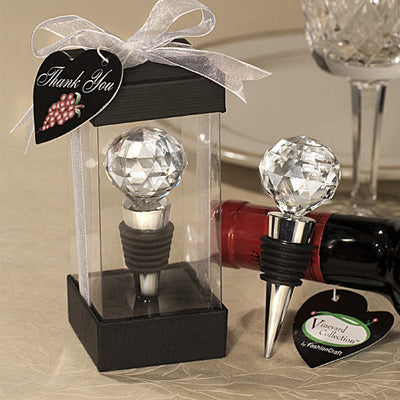 Top Grade Crystal Ball Metal Red Wine Corks, Size: 11x4x4cm