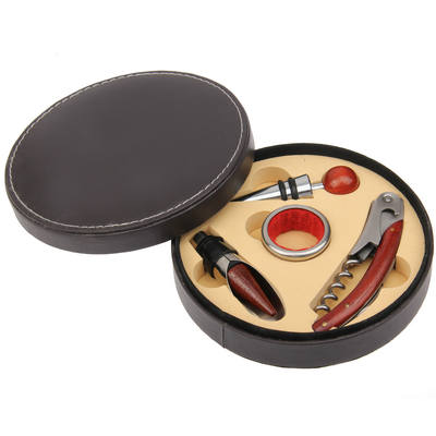 Mahogany Wood Wine Set (4 piece set)