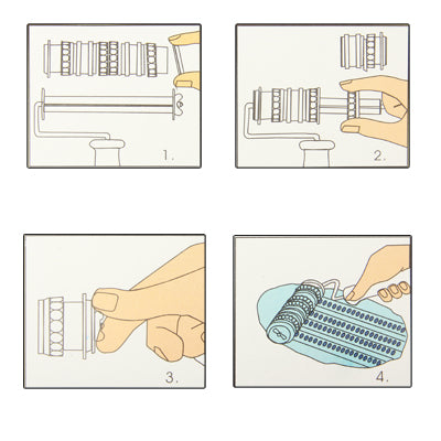 Fondant Ribbon Cutter Embosser Roller Sugar Craft Set