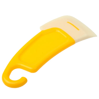 Cleanning Tool Yellow Handle White Silicone Scraper for Frying Pan