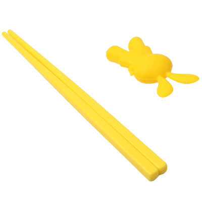 Lovely Rabbit Plastic Chopsticks with Silicone Cap for Children Training Learning
