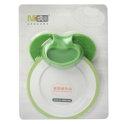 Mini Silicone Magnetic Heat Insulation Clip Finger Guard Protection Kitchen Tool (Green)