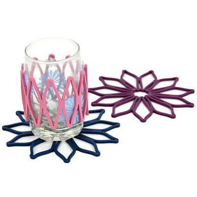 Unique 2-in-1 Adiabatic Rubber Cup Cover & Riser Pad (Random Color Delivery)