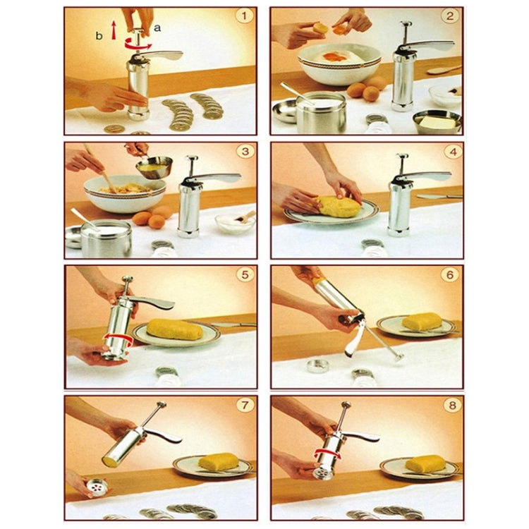 Biscotti Biscuit Maker with 20 Moulds(Grey)