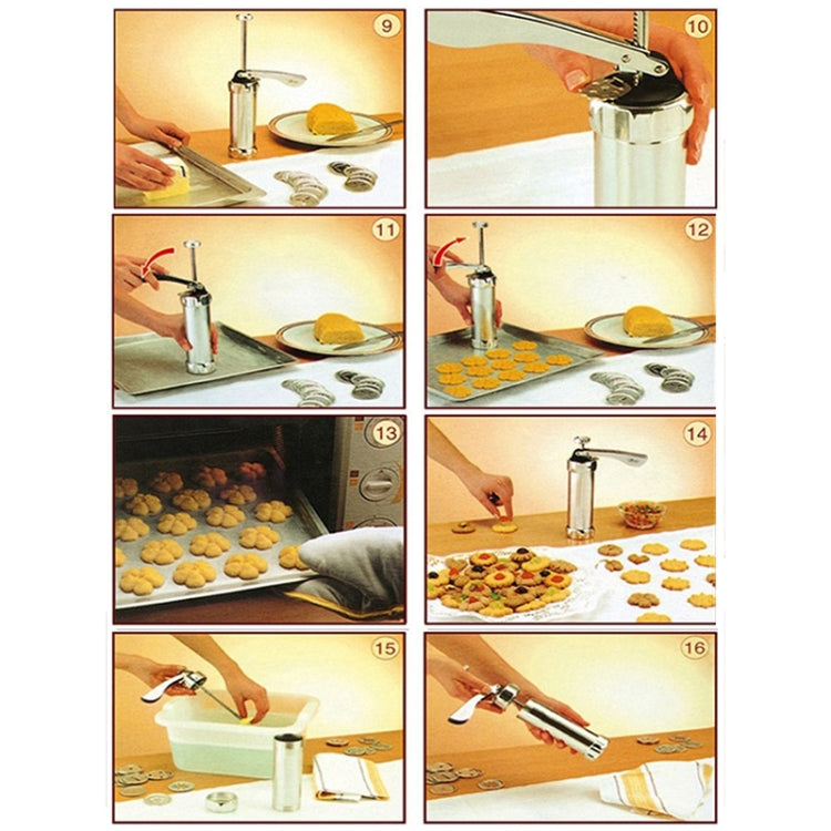 Biscotti Biscuit Maker with 20 Moulds(Grey)