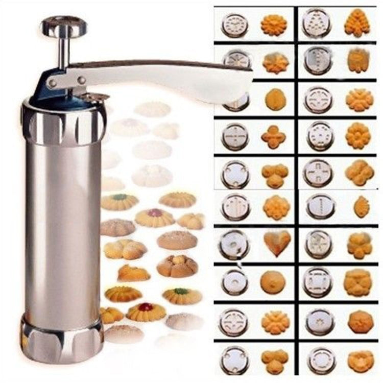 Biscotti Biscuit Maker with 20 Moulds(Grey)