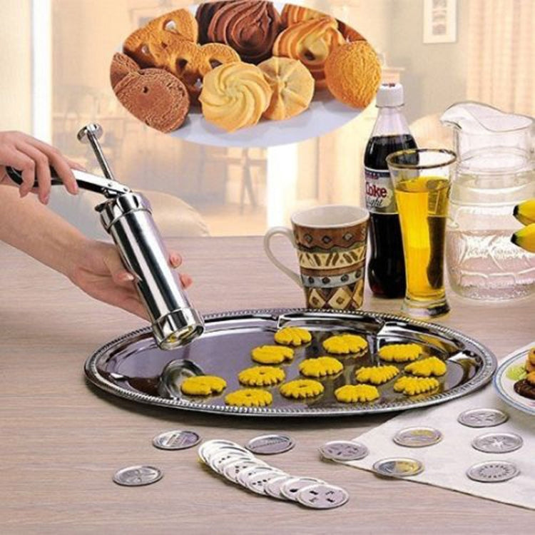 Biscotti Biscuit Maker with 20 Moulds(Grey)