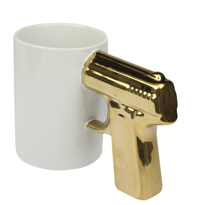 Creative Pistol Cup Ceramics Cup Coffee Cup Container with Holder