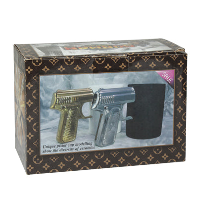 Creative Pistol Cup Ceramics Cup Coffee Cup Container with Holder