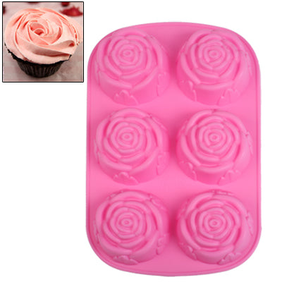 Rose Style Silica Gel Fondant Cake Mold
