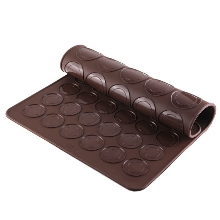 Large Size 2 Sides Macaron Special Silicone Mat Cake Muffin Mold(Coffee)