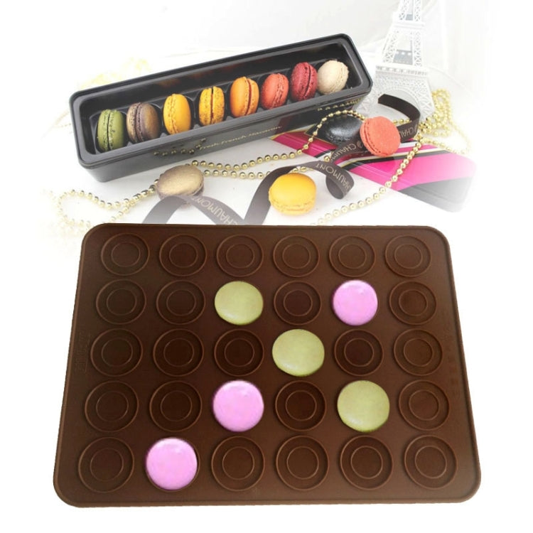 Large Size 2 Sides Macaron Special Silicone Mat Cake Muffin Mold(Coffee)