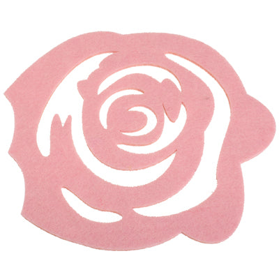 Chinese Cutting Paper Rose Style Insulating Coaster Cup Mat,2 pcs in one packaging, the price is for 2 pcs (Random Color Delivery)