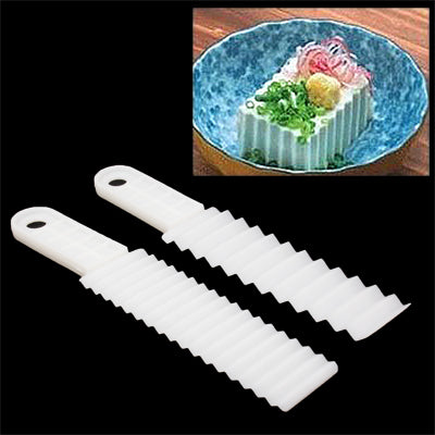 DIY Mould Plastic Wave Cutter Slicer for Food Tofu Cake (2pcs in One Packaging, The Price is for 2pcs)