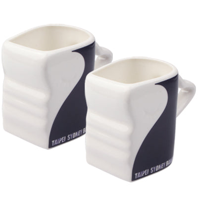 2 pcs Funky Heat Sensitive Color Changing High-Grade Porcelain Fashion Coffee Mug/ Cup