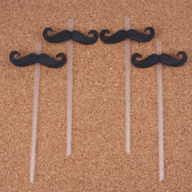 4 PCS Funny Sell Meng Arab Beard Plastic Straws