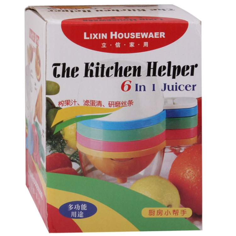 6 in 1 Kitchen Tool Funnel + Juicer + Grater +  Egg Separator + Cup + Measuring Cup