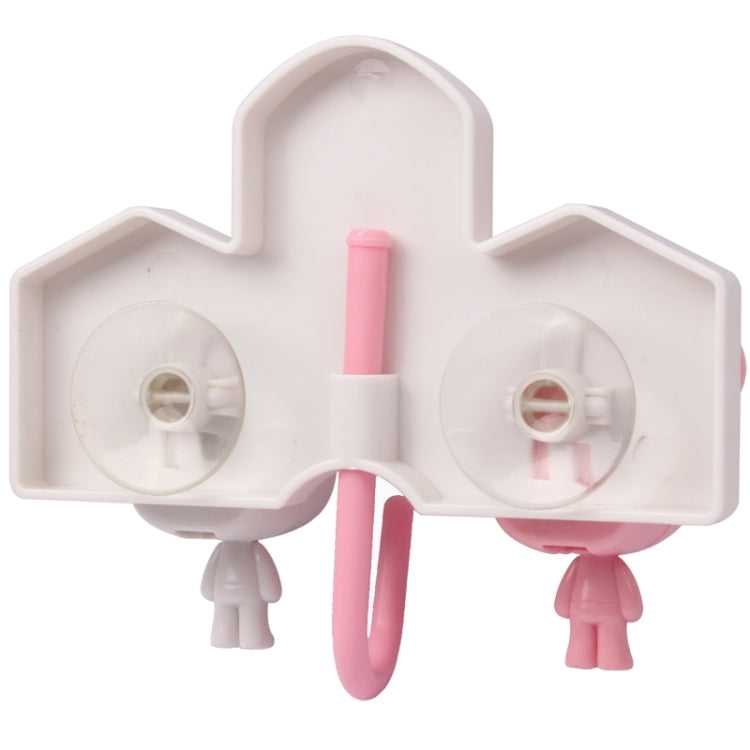 Cartoon Style Toothbrush Holder with Suction Cups for Couples (Random Delivery)