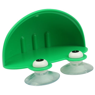 Bulging Eyes Green Frog Head Design Plastic Soap Case Holder(Green)
