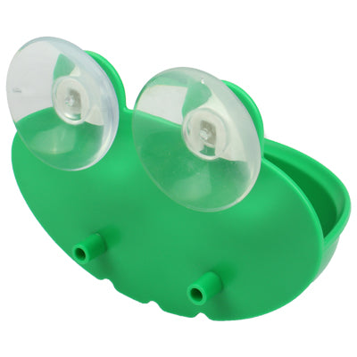 Bulging Eyes Green Frog Head Design Plastic Soap Case Holder(Green)