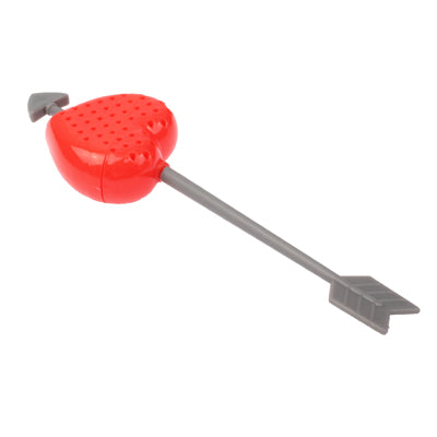 Modern Design Heart Shape Plastic + Silicon Tea Herb Filter Infuser Strainer Teabag(Red)