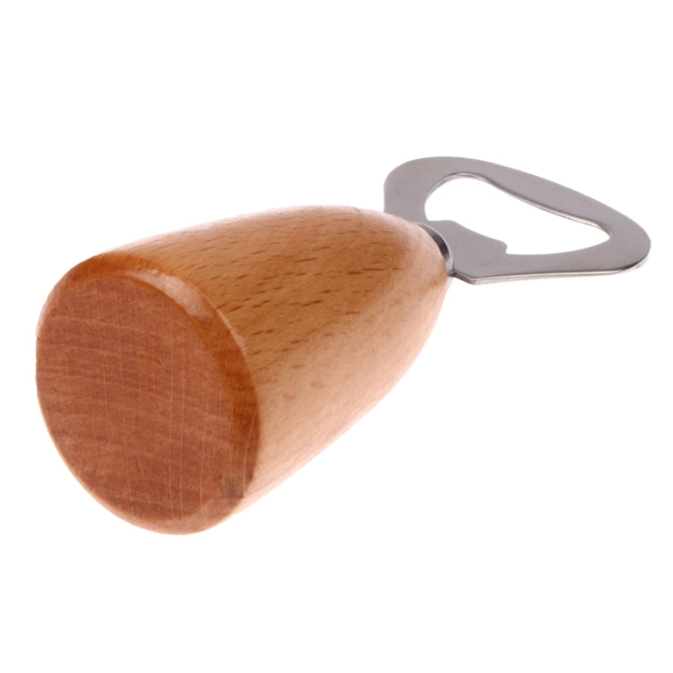 Smiley Wooden Handle Stainless Steel Opener, Length: 10cm