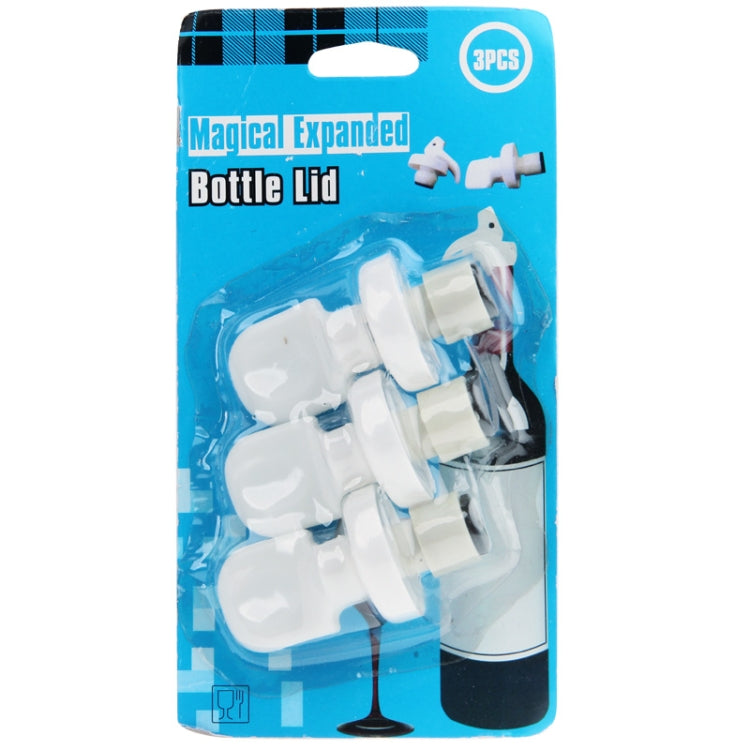 3 PCS Magical Expanded Bottle Lid(White)