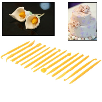 Cake Modelling Tool Set (14pcs in one packaging, the price is for 14pcs)(Yellow)