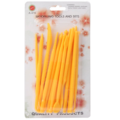 Cake Modelling Tool Set (14pcs in one packaging, the price is for 14pcs)(Yellow)