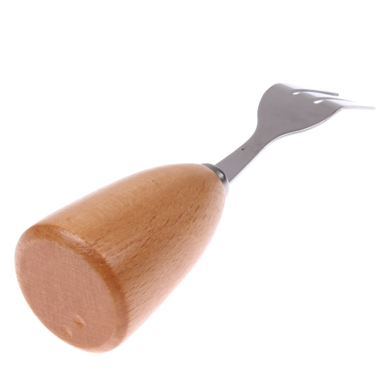 Smiley Wooden Handle Stainless Steel Fork, Length: 14cm