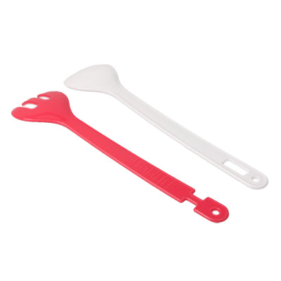 Spoon Fork Clip Salad Tongs (Random Color Delivery)