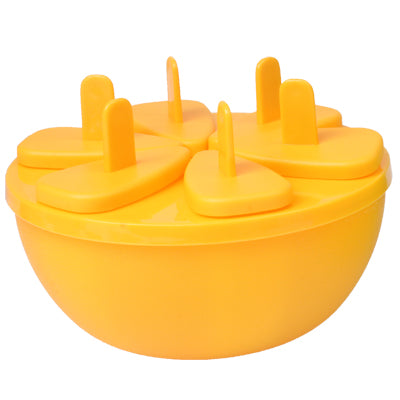 Orange Style Popsicle Ice Lolly Ice Cream Bar Mold Maker with Six Sticks (Random Color Delivery)