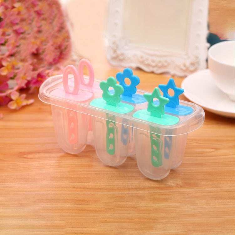 Cute Popsicle Ice Lolly Ice Cream Bar Mold Maker with Six Sticks