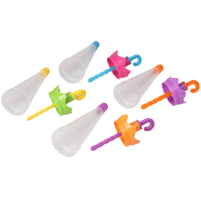 Umbrella Style Popsicle Ice Lolly Ice Cream Bar Mold Maker with Four Sticks(White)