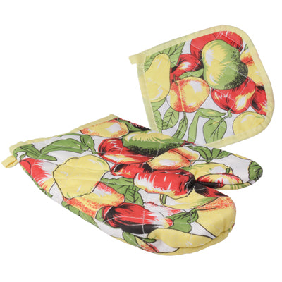 Set of Microwave Oven Heat Insulation Anti-scald Glove & Pad (Random Delivery)