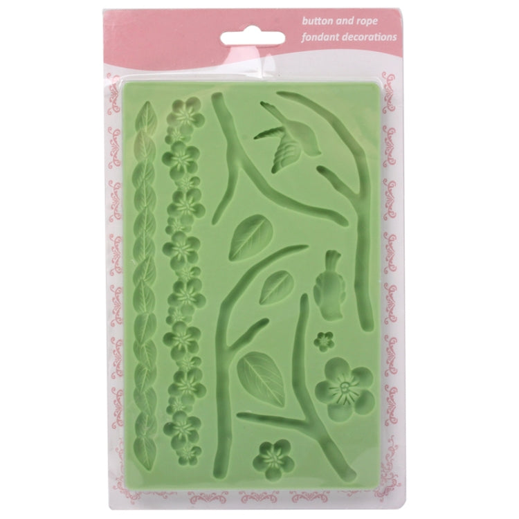 Silicone Fondant Molds and Gum Paste Mold Cake Decoration Mold Tools(Green)