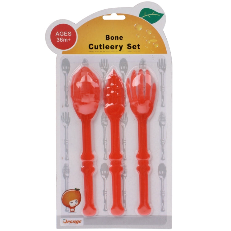 Bone-shaped Plastic Cutlery Set for Children